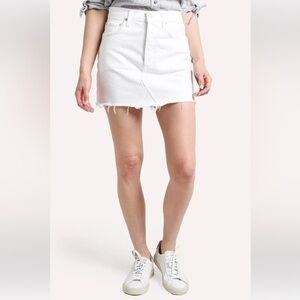 Agolde White Denim Skirt
